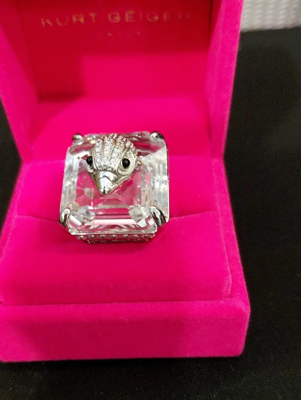KURT GEIGER LONDON EAGLE CRYSTAL RING SIZE 9 - Picture 4 of 10